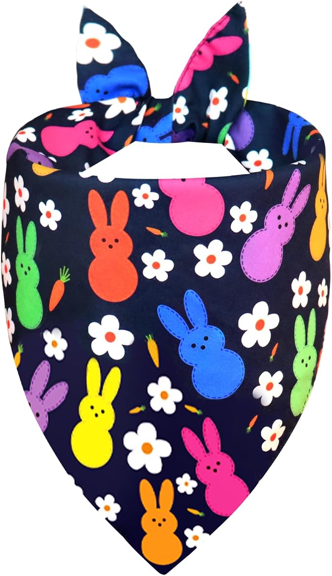 Easter Dog Bandana for Small Medium Dogs, Small, Navy
