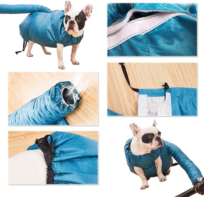 Dry Fast Portable Drying Bag - Hands-Free Dog Dryer Bag with 360° Airflow, Dual-Layer Mesh for Grooming & Fluffing Spray Application,Fits 25kg Pets, Folds to Travel Size