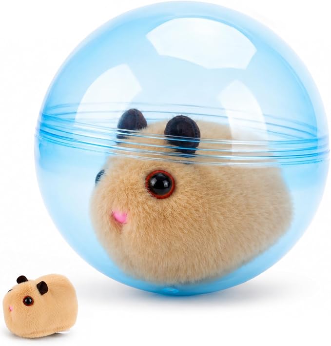 360° Self-Rolling Interactive Cat Toy Ball (Brown, Mouse) | Automatic Rolling Pet Toy, Pet Fun Indoor Motion Activated Exercise Toys for Cats Dogs