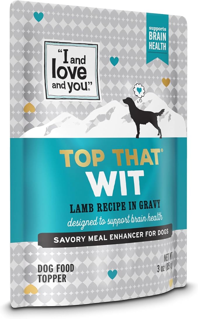 I AND LOVE AND YOU Wet Dog Food Toppers - Top that Wit Lamb Recipe in Gravy, Filler Free, Meal Enhancer Topper, 3oz 12pk