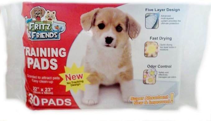 Fritz & Friends Pet Training Pads 30 Pads - 22 x 23 Inches