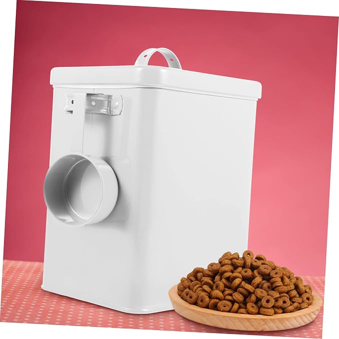 ULTECHNOVO Metal Storage Bin for Pet Food Laundry Powder Sealed Organizer Canister for Kitchen Pantry Multi-functional Container No Pattern