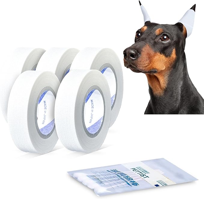Ear Tape for Dogs, 5 Pack, 0.5 inch (12mm)