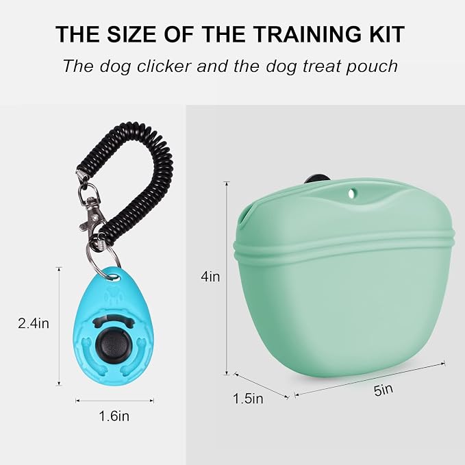 Left&Right Dog Clicker Training Kit, Egg Green