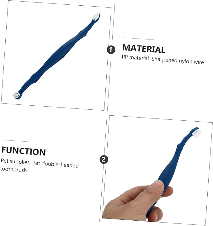 DECHOUS Pet Care Kit 3 Pack Dog Toothbrush Set Soft Bristles for Dogs Cats Pet Mouth