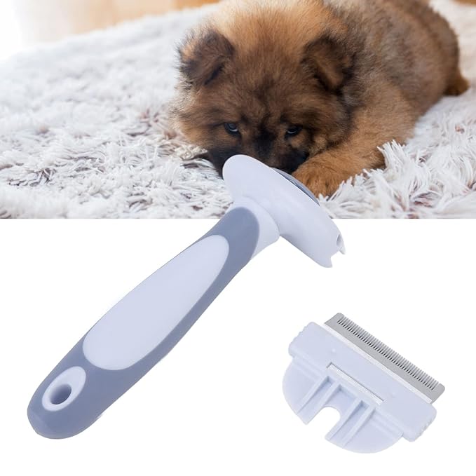 Pet Grooming Brush Detachable Comb Comfortable Handle Cat Pet Deshedding Brush for Small Medium, Small