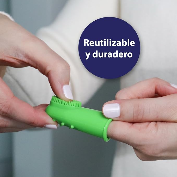 Canosept Dental Care Dog Toothbrush (3 Pieces) - Dog Finger Toothbrush Dog Teeth Cleaning Products - Plaque Remover for Dogs Teeth - Dog Breath freshener - Plaque Off for Dogs