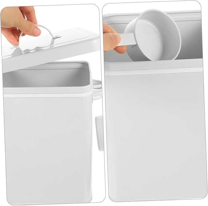 Cabilock Sealed Dried Food Bucket Airtight Bin for Pet Food Storage Multi-functional Canister Measuring Scoop for Organizing Rice Grains and More