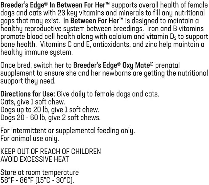 Breeder's Edge in Between for Her, for Breeding Cat & Small Dog 360ct