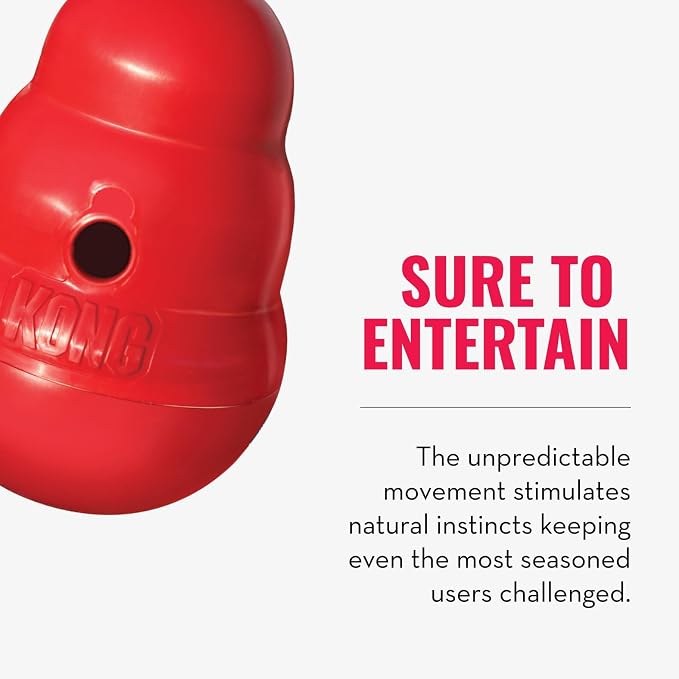 KONG Wobbler, Interactive Treat-Dispensing Dog Toy, for Medium/Large Dogs | Interactive Treat-Dispensing Toy & Slow Feeder That Supports Healthy Eating & Keeps Dogs Mentally Busy