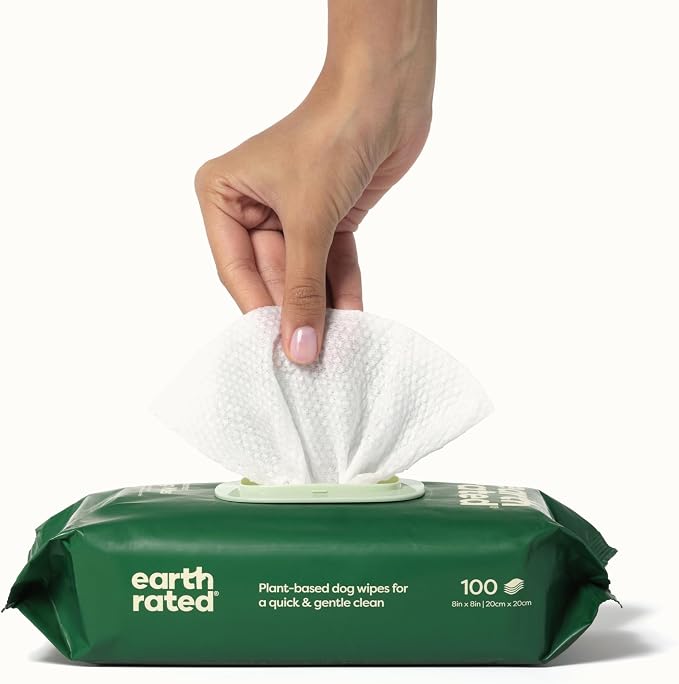Earth Rated Dog Walking Essentials Bundle - 300 Waste Bags + 100 Grooming Wipes, Unscented