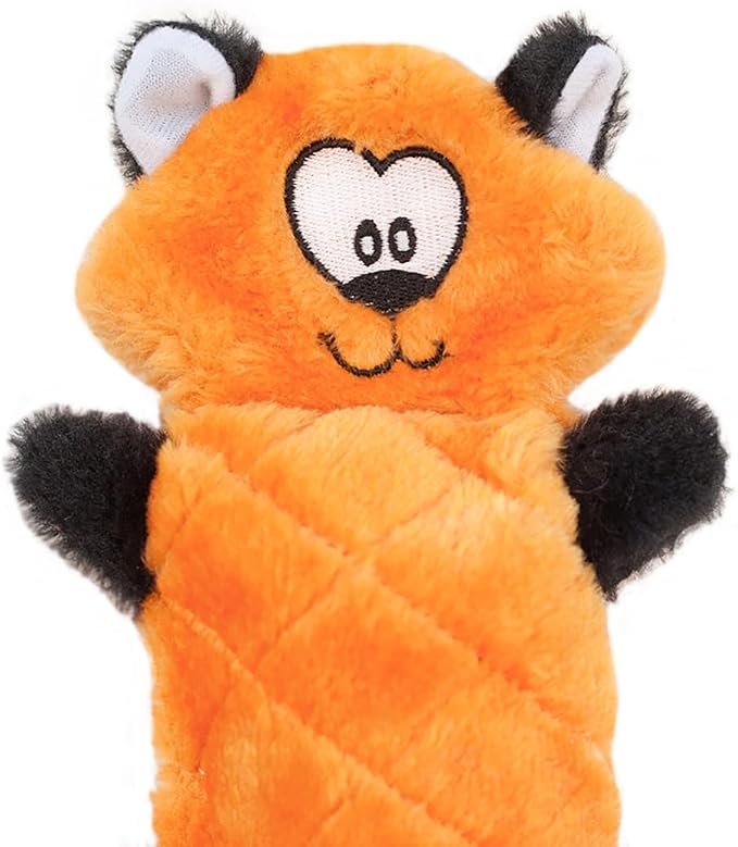 ZippyPaws Jigglerz Dog Squeaky Toys to Keep Them Busy, Pet Product - Fox | Funny Animal Plush for Small, Medium & Large Dogs, Cute Stuffed Puppy Toy, Gift for All Breeds, Interactive Squeaker
