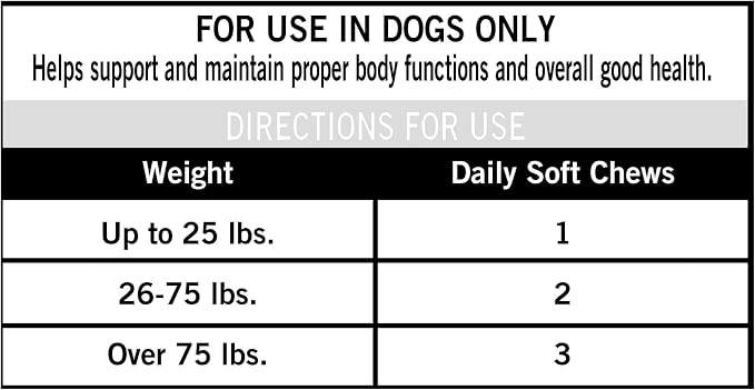 Formulated Daily Care for Dogs, Joint Health & Immunity Supplement, Pork Liver Flavor, 30 Count Soft Chews