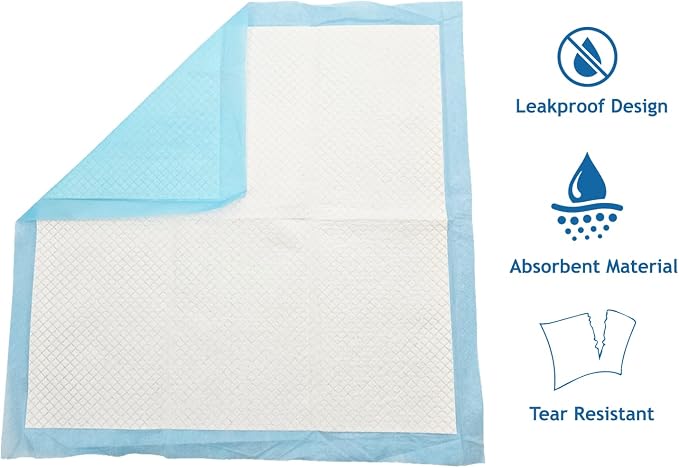 Puppy Pee Pads, 200 Count, 22 x 22 Inch Dog Wee Wee Training Pads, Leak-Proof Quick Absorb 6-Layer Design for Pet Potty Training, Ideal for Puppies, Cats, Rabbits, Guinea Pigs, Blue