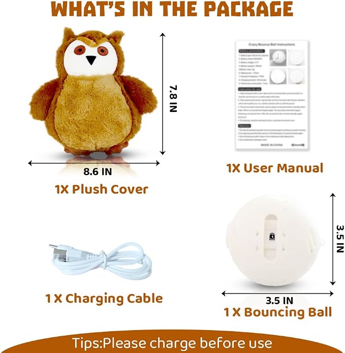 Interactive Dog Toys Rechargeable Moving Puppy Toys to Keep Them Busy, Touch Activated Puppy Toys, Puppy Dog Birthday Gifts, Electric Plush Entertainment Toy for Small & Medium Dogs