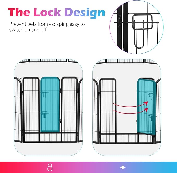 FDW Dog Playpen Kennel, 40in 24 Panels