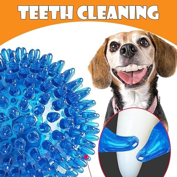 GILL&SONS Bone Toys Tug Dogs Toothbrush, Chewable Dogs Toy,Squeaky Interactive,Synthetic Rubber(Silicone) Non-Toxic,Durable for Dental Oral Care,Bones-hape Toothbrush & Toys for All Dogs Breeds.