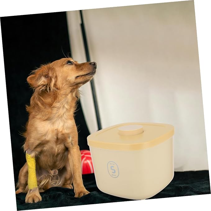BESPORTBLE Vacuum Sealed Pet Food Storage Container Small Capacity Airtight Cat and Dog Food, Small, Yellow