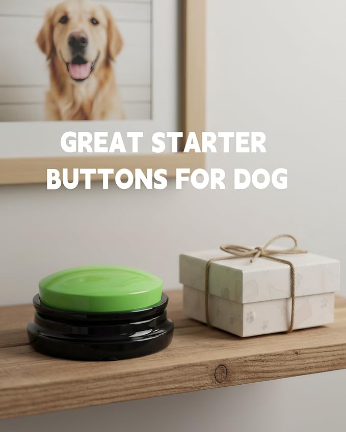 Dog Talk Buttons Voice Recording Button, Green