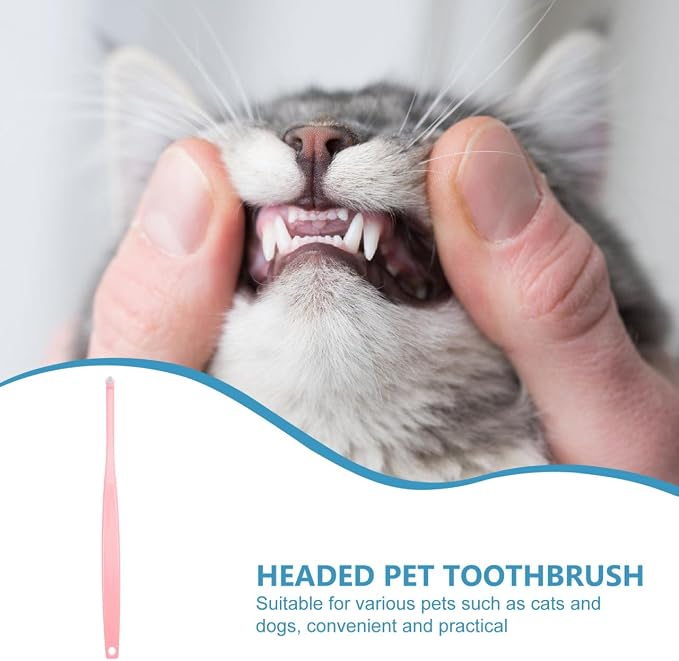 SUPVOX Pet Toothbrush for Small Dogs Cats Soft Bristle Design for Gentle Cleaning Ergonomic Handle for Comfortable to Hold for Daily Oral Care Portable Pet Toothbrush for Plaque Removal