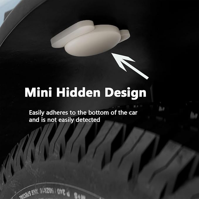 Car GPS Tracking Device for Vehicles, 1PCS Real Time GPS Tracker for Car Work with Find My (iOS Only),Hidden Mini Car GPS Tracker,No Monthly Fee (White Tracker, White Magnetic Case)