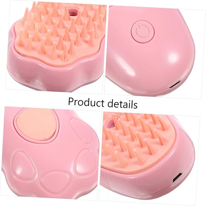 BESPORTBLE 2pcs Self-cleaning Cat Steam Brush Multi-functional Pet Bath Brush for Cats and Dogs Gentle Massage and Grooming for Travel and Home Use