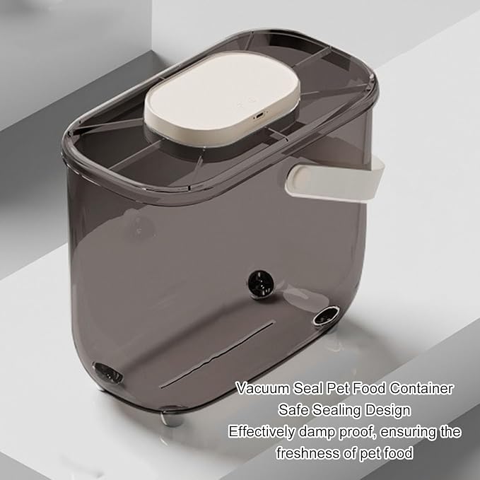 Vacuum Pet Food Storage Container, Airtight Dry Pet Food Bucket with Scoop, Vacuum Sealed Storage Bin for Dog Cat Food Container, Kitchen Pantry Organization