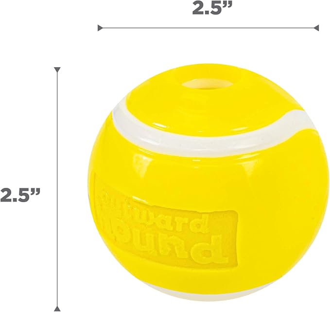 Outward Hound by Planet Dog Sport Ballz Tennis Ball Treat-Dispensing Fetch Ball Dog Toy (Pack of 2)