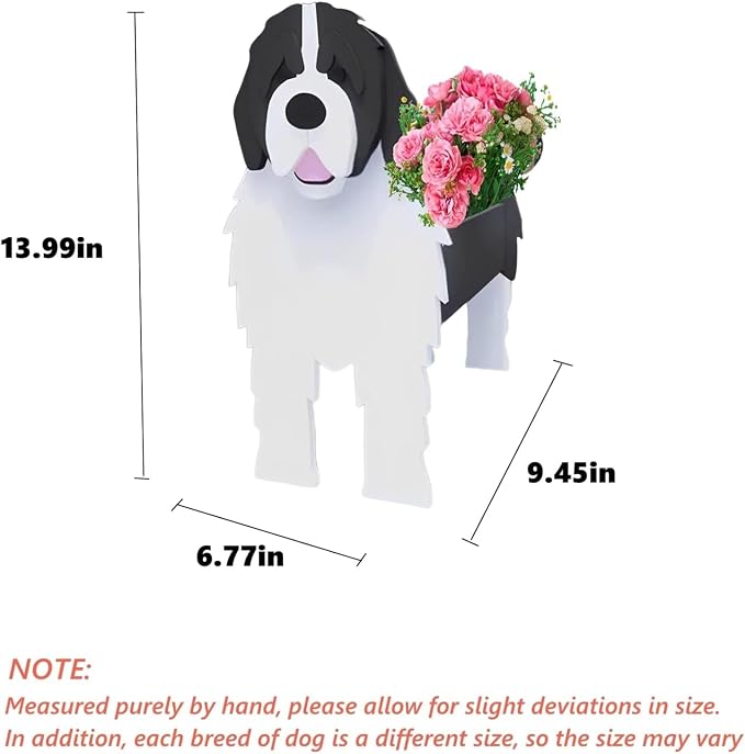 Newfoundland Dog Planter Pots, Animal Shaped Flower Pot