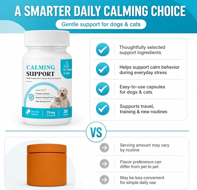 Calming Support Supplement for Small Dogs & Cats, Small