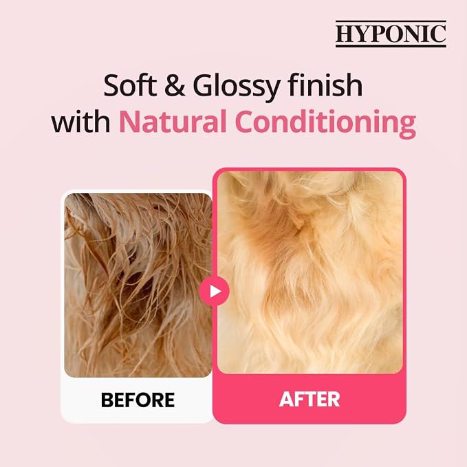 HYPONIC Hypoallergenic Premium Dog Shampoo - Deodorizing, Sensitive Skin, Detangling (All Breeds_unscented (10.1 oz))