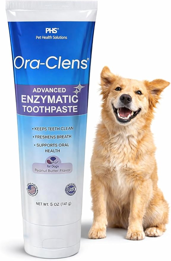Advanced Enzymatic Toothpaste for Dogs, Peanut Butter Flavor Dog Toothpaste, Helps Clean Teeth & Freshen Breath, Supports Oral Hygiene, Dog Dental Care Toothpaste Gel, 5 oz