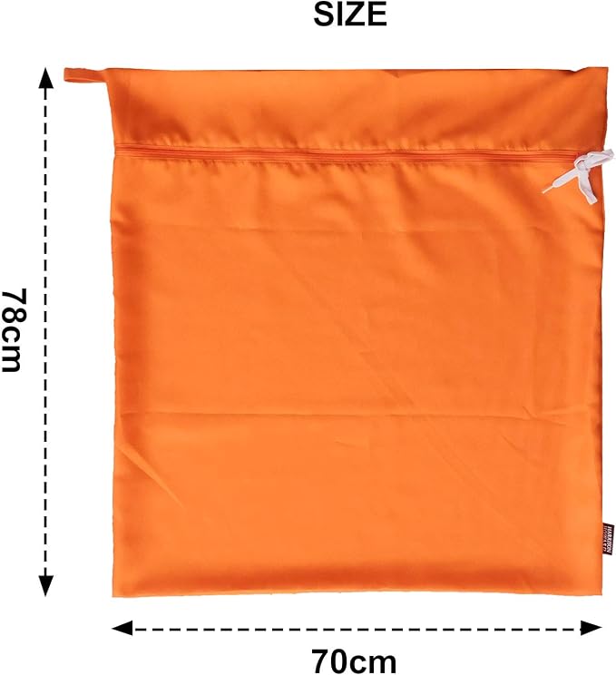 Pet Washing Bag Dog Cat Horse Hair Laundry Bag for Rug Sheet Boots Pets Laundry Helper by Harrison Howard Orange
