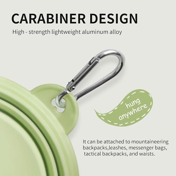 Collapsible Dog Bowls, 2 Pack, Macaron Violet & Green