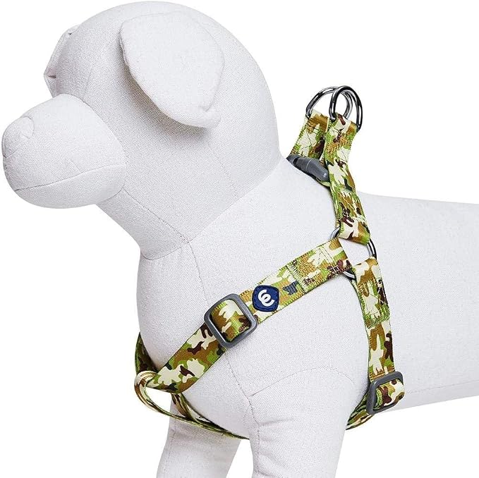 Blueberry Pet Camouflage Dog Harness, Adjustable Step in Dog Harness for Walks, Comfortable Pet Harness, Chest 26-39”