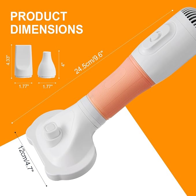3-in-1 Pet Hair Dryer & Slicker Brush for Dogs & Cats – Portable, Professional, Adjustable Temp, Overheat Protection Dog Hair Dryer (pink)