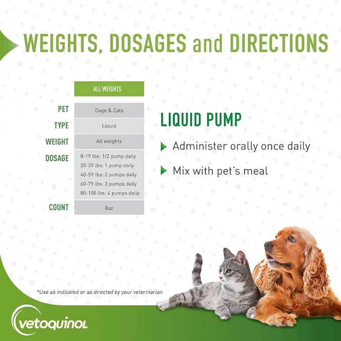 Vetoquinol Triglyceride OMEGA - Fish Oil for Dogs & Cats - Supports Healthy Skin, Coat & Normal Immune Response - Supplement with Vitamin Blend for Heart, Eye, Bone & Muscle Support - 8 oz (Pack of 2)