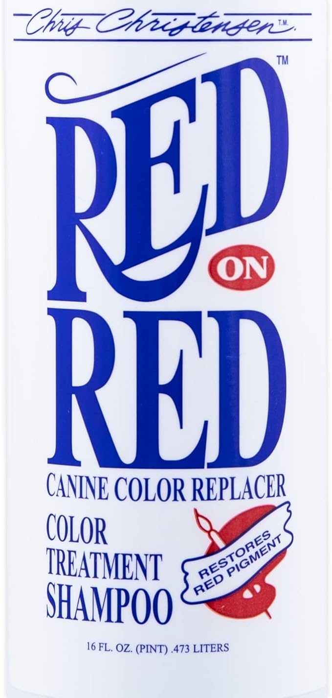 Chris Christensen Red on Red Color Treatment Dog Shampoo, Groom Like a Professional, Restore Color Pigment, Not a Dye, 16oz