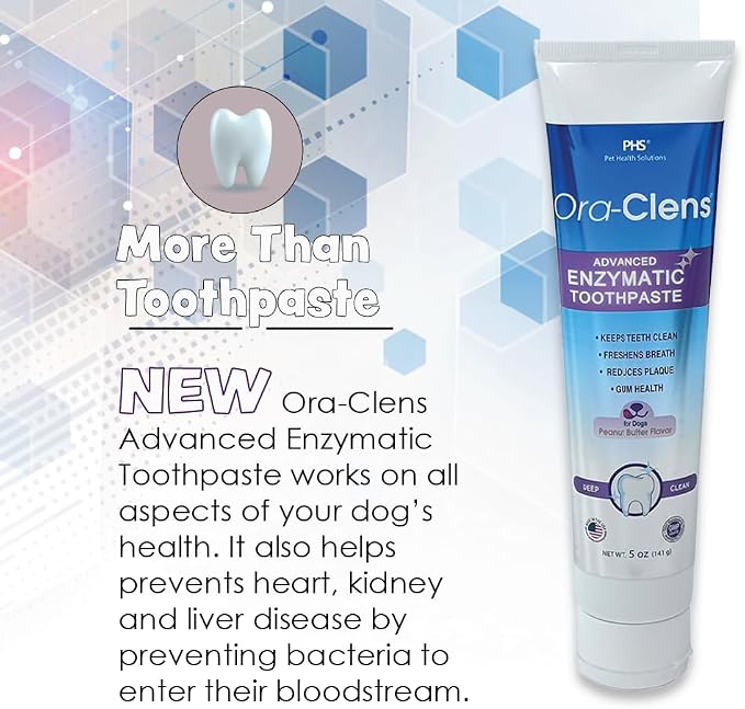 Advanced Enzymatic Toothpaste for Dogs, Peanut Butter Flavor Dog Toothpaste, Helps Clean Teeth & Freshen Breath, Supports Oral Hygiene, Dog Dental Care Toothpaste Gel, 5 oz