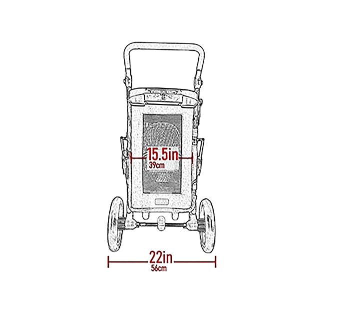 Pet Gear No-Zip Excursion Pet Stroller - Larkspur, Dual Entry