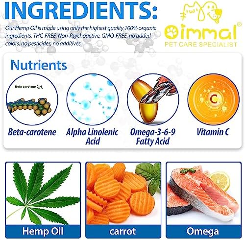 Oil for Dogs & Cats 60ML,Pet Oil for Pain,Skin,Arthritis Pain,Pain Relief,Calming,Omega 3,6,9 for Dog Emotions,Barking & Dog Joints,Supports & Maintains Healthy Joints (1 Pack, Blue)