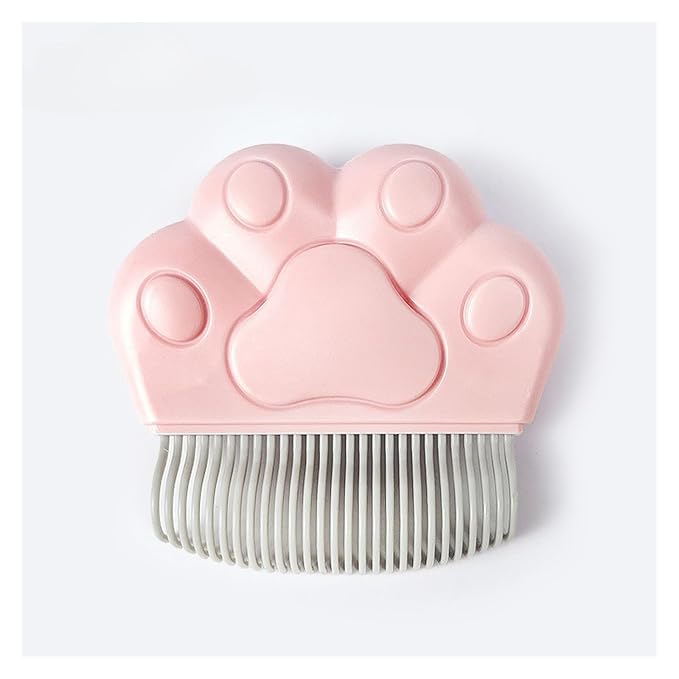 Double-Sided Stainless Steel Cat Brush - Pet Grooming Tool for Shedding and Hair Removal(Pink)