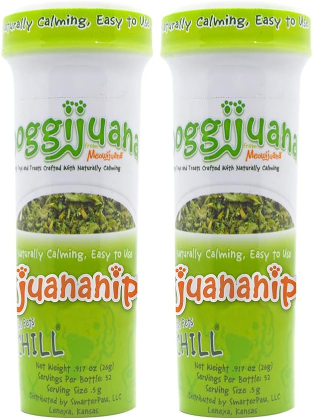 Doggijuana Juananip Refill Bottle for Dogs, 2-Pack
