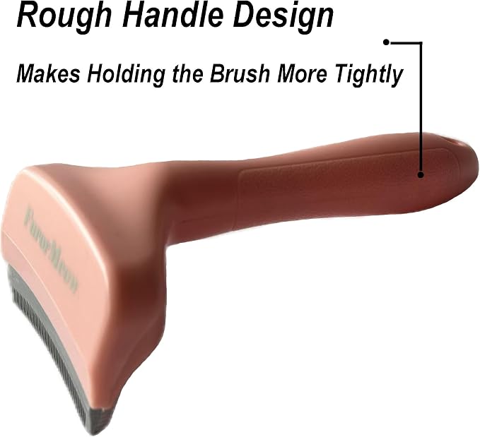 Pet Deshedding Tool with Curve Blade, Small, Small, Stainless Steel, Pink