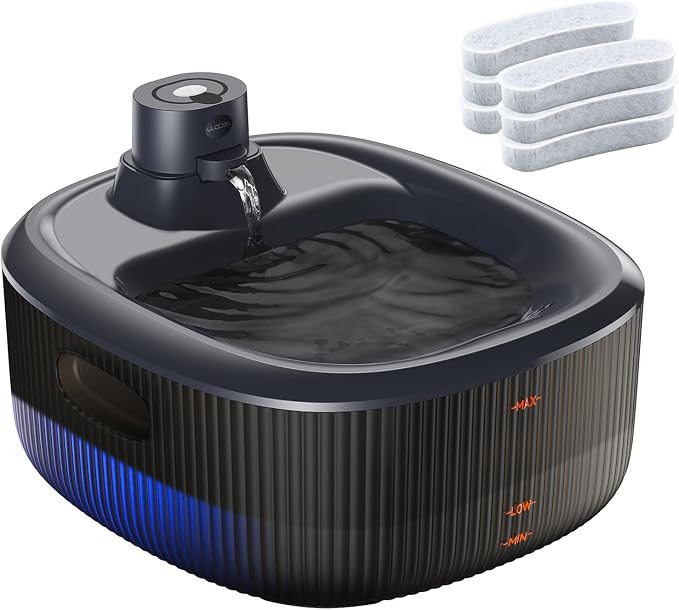 WOPET Wireless Dog Water Fountain for Large Dogs, 6L/205oz Dog Water Bowl Dispenser with 5000mAh Battery Operated, W600 Pro Cordless Pet Fountain for Dogs&Cats with Motion Sensor, Ultra Quiet Pump