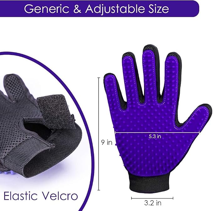 DELOMO Pet Hair Remover Glove, 1-Pack, Purple