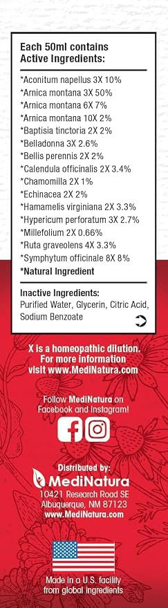 MediNatura T-Relief Pet Discomfort Oral Drops Arnica +12, 1.69 oz, 2 Pack
