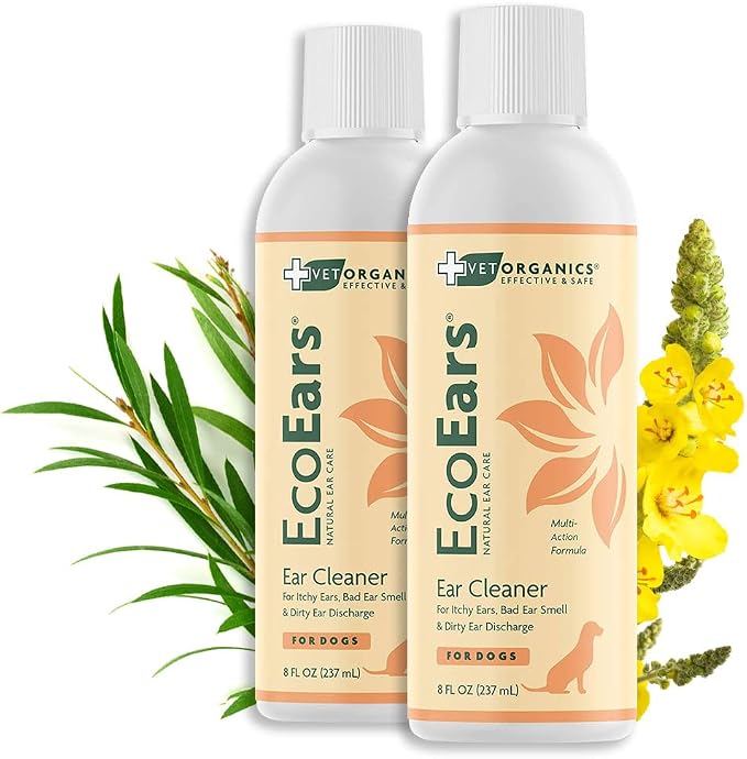 Vet Organics EcoEars Dog Ear Cleaner, 8 oz (2 Pack)