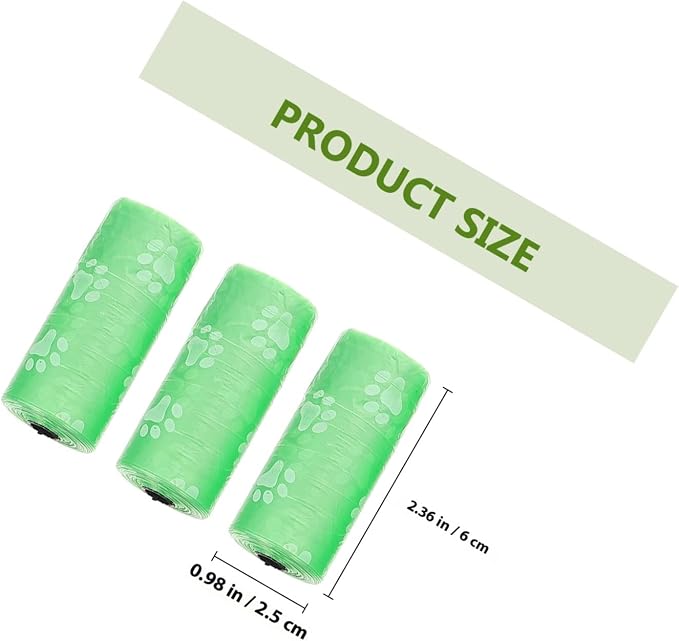 BESPORTBLE 20pcs Biodegradable Dog Waste Bags with Printed Design, Portable Pet Poop Storage Bags for Outdoor Use, Eco-friendly Pooper Scoopers for Dogs Random Color