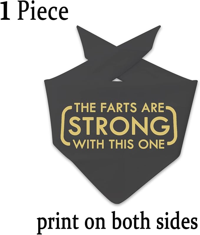 JXGZSO 1 Piece The Farts are Strong with This One Dog Bandana Funny Dog, 70cm * 34cm